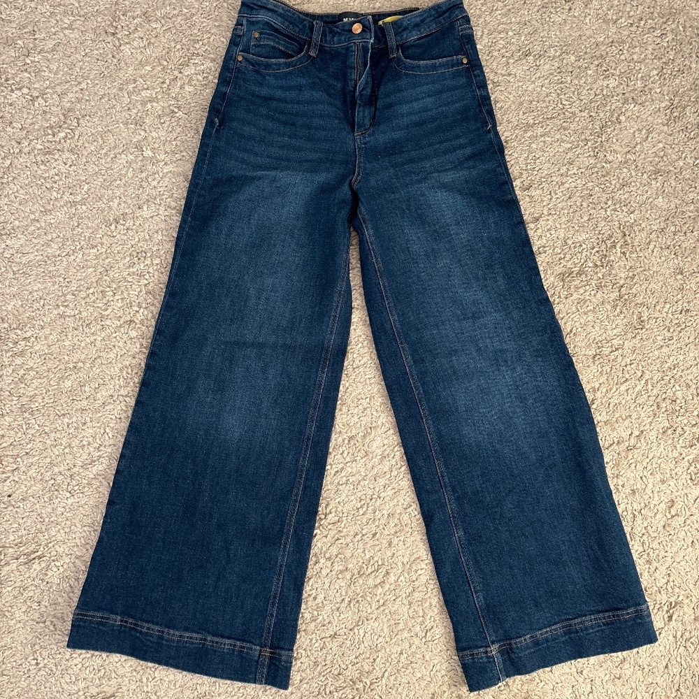 Maeve by Anthropologie Full Length Wide Leg Jeans